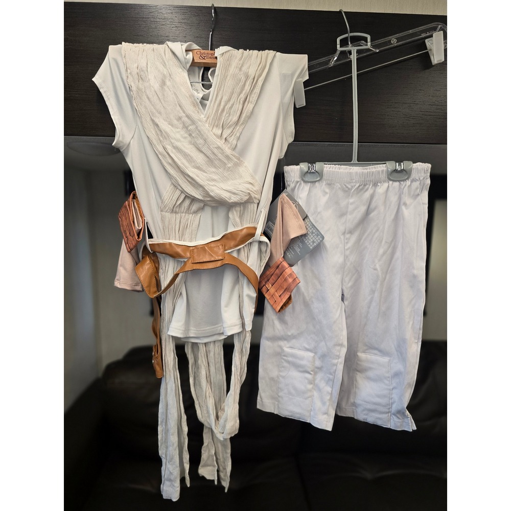 Disney Star Wars Rey Costume Kids 9/10 The Force Awakens Jakku Scavenger NWT